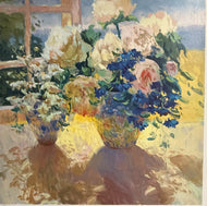 S. Burkett Kaiser — Peonies and Bachelor Buttons