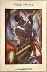 William Tolliver — African Drummer Poster