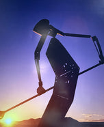 Pete Slingland — Gaffer Sculpture by Ron Seivertson at Burning Man 2004