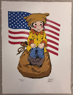 Irwin Hasen — Kid with Flag