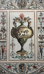 Michelangelo Pergolesi — Central design of urn with design of cherub driving horse-drawn chariot
