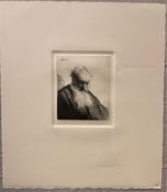 Amand-Durand after Rembrandt — Bust of an Old Man with Flowing Beard and White Sleeve