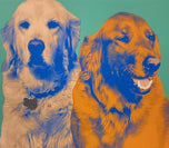 Two Golden Retrievers — Warhol-Inspired Pop-Art Screenprint