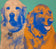 Two Golden Retrievers — Warhol-Inspired Pop-Art Screenprint